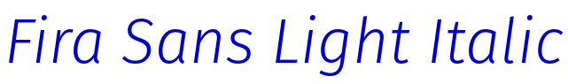 Fira Sans Light Italic шрифт
